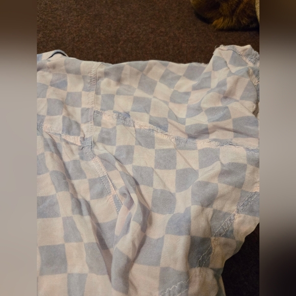 We The Free Pink And Purple Checker Oversized Shirt Size Large - Picture 12 of 12